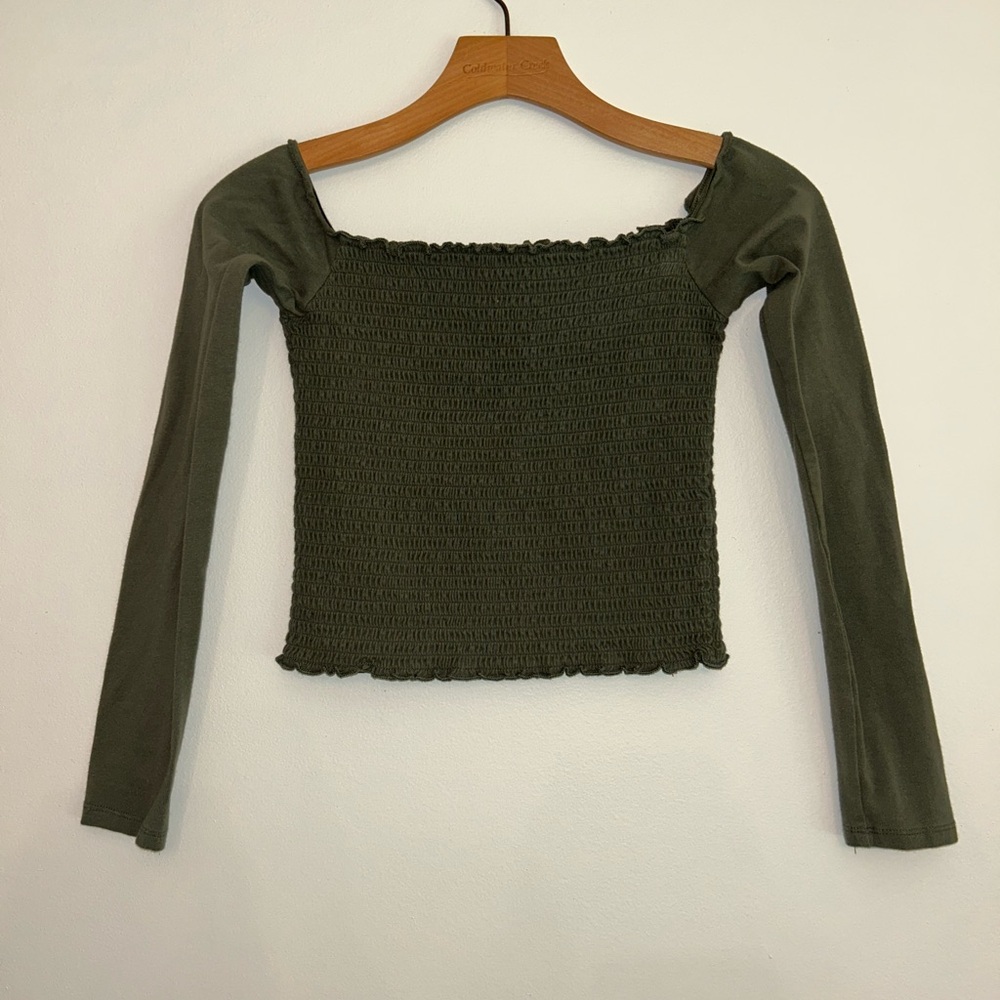 Hollister Olive Green Women's Top